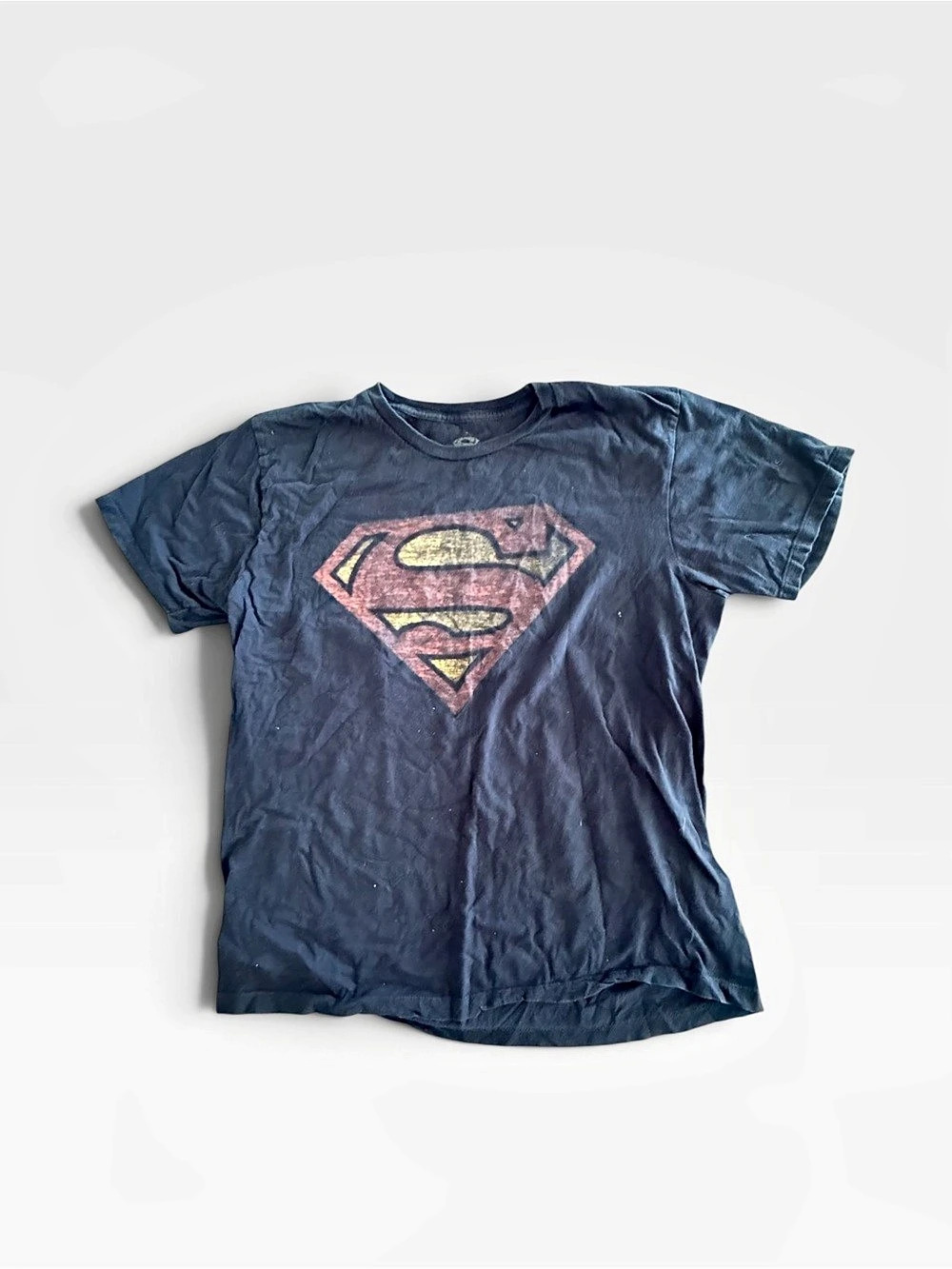 DC Comics Superman Boys Medium (8) Tee Blue & Red